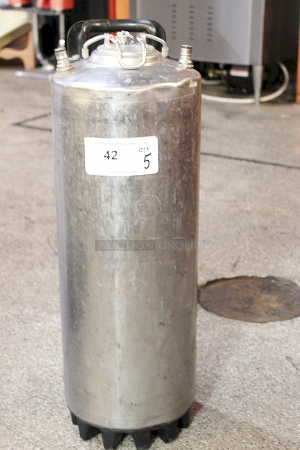 SWEET! 5 Gallon Ball Lock Kegs With Strap Handles. 5x Your Bid - Image 2 of 2