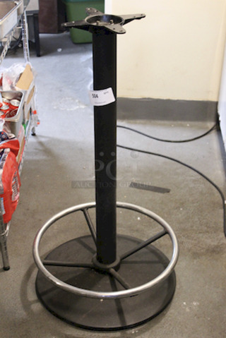 OUTSTANDING! 4 Prong Cast Iron Base - 42'' Bar Height, Heavy Large Round Base and Foot Rest. 
23x42-1/2