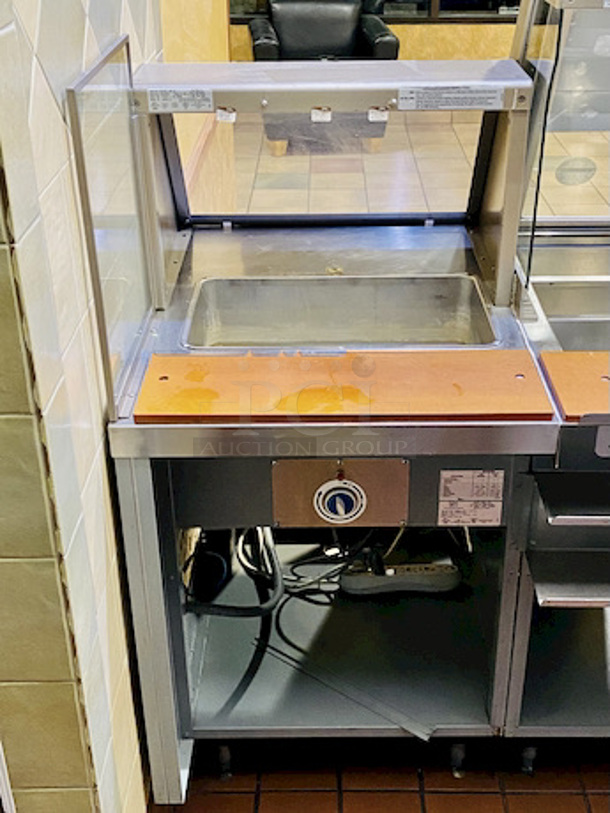 AMAZING! Duke Single Hole Warmer Line Unit With Sneeze Guard. Model# SUB-HF-L25M and Serial# 10102040. Power is 120/60/1 and 46 amps. 

Tested. In Perfect Working Order.  - Image 3 of 10