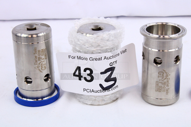 NEW/NEVER USED Glacier Tanks 1-1/2" Tri-Clamp Connection Pressure Relief Valve – 304 Stainless Stee l– Relives Interior Tank Pressure When It Rises Over 14.7 PSI, Prevents Interior Pressure From Going Below -1.5 PSI. 3x Your Bid - Image 1 of 4