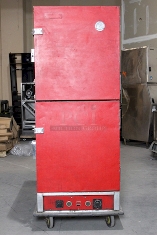 Cres Cor H-137-UA-12D Insulated Holding Cabinet Solid Dutch Doors - 120v on Commercial Casters.
Working Condition Unknown.
26x33x69-3/4