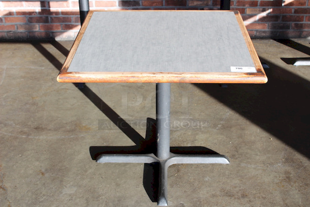 VERY NICE! High Quality Solid Wood Table With Base. 
34x34x29-1/2