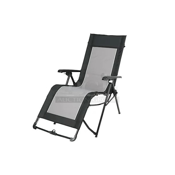 Ozark Trail Quad Zero Gravity Lounger Camping Chair, Black. 3x Your Bid - Image 1 of 7