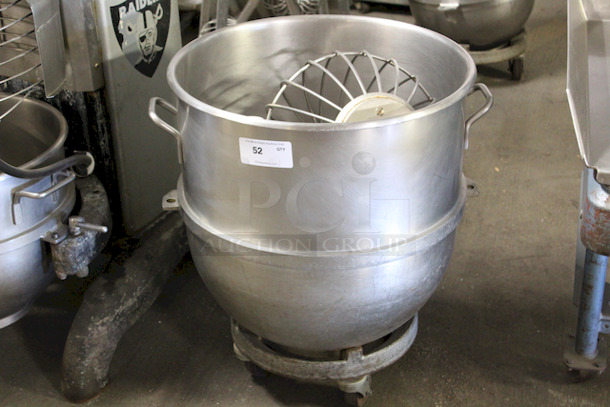 LIKE NEW! Hobart V-140 Stainless Steel 140qt Mixing Bowl, Bowl Truck, 140qt Wire Whip, 140qt Flat Beater. 
4x Your Bid