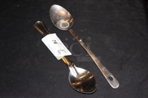 Alegacy Foodservice Products 3760 Conventional Serving Spoon, 13"L, Solid, Grooved Handle, Full Length Reinforcement Rib, Medium Gauge Stainless Steel, Polished Finish.
2x Your Bid
