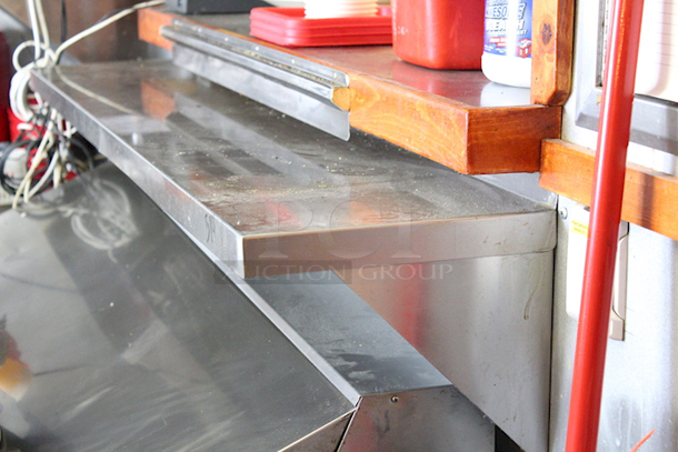 SCORE! Regency  600WS1248 18 Gauge Stainless Steel 12" x 48" Solid Wall Shelf - Image 2 of 3