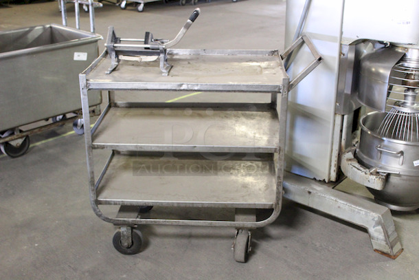 Stainless Steel Work Cart With Dicer. 