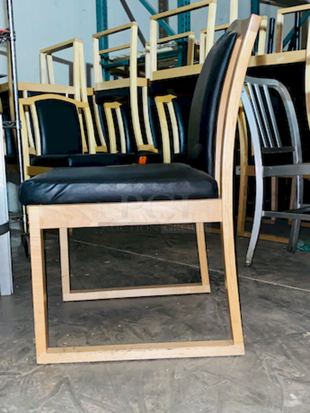 LOT of 14! Beautiful Padded Wood Chairs
21x21-1/4x38” (18-1/2” Seat Height)
14x Your Bid.
 - Image 4 of 6