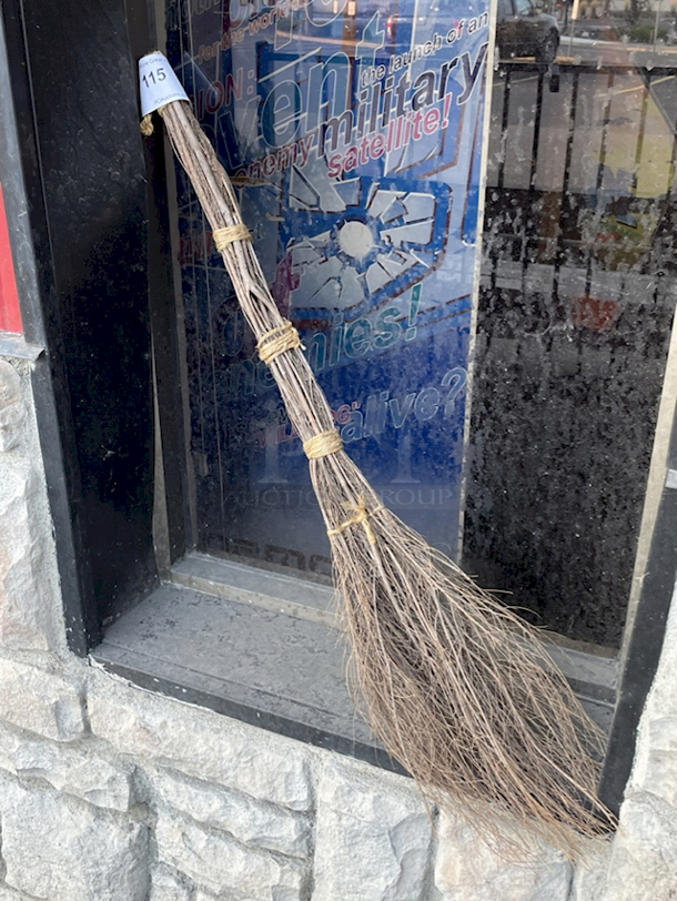 Decorative Wicker Broom - Image 1 of 1
