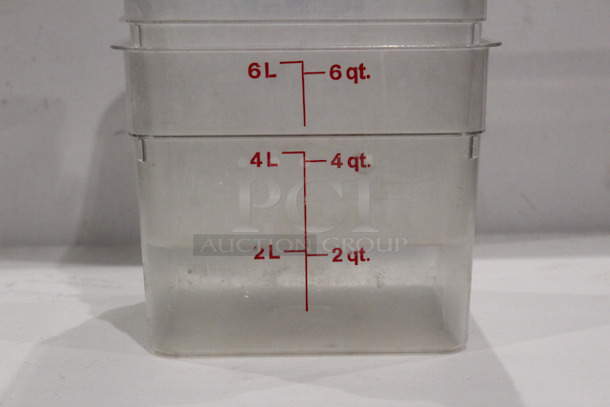 Cambro Camware 6SFSCW 6qt Food Storage Container
8-3/8x8-3/8x7-1/4
4x Your Bid
 - Image 2 of 2