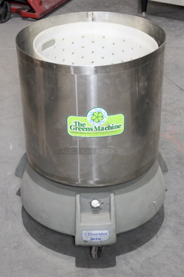 NICE!  Electrolux Dito-Dean Alco Greens Machine 20-Gallon Vegetable Dryer VP1, 115v 27x32-1/2. In Working Order. Missing Lid and Cord Needs to be Replaced. - Image 1 of 3