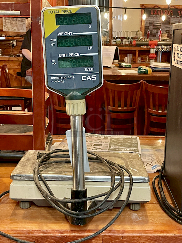 CAS N:3000 III Scale with Pole 30x0.01lb - Image 3 of 3