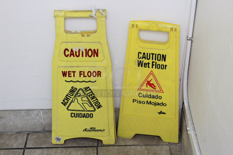 Wet Floor Signs. 2x Your Bid. 