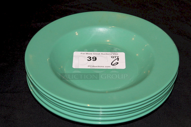 LIKE NEW! GET B-1611-FG 16 oz Melamine Pasta Bowl, Green. 16 oz. (25-4/5 oz. rim full), 11-1/4" diameter x 1-3/4" deep, round, wide rim, break-resistant, dishwasher safe, BPA free, melamine, rainforest green, NSF
6x Your Bid

 - Image 1 of 3