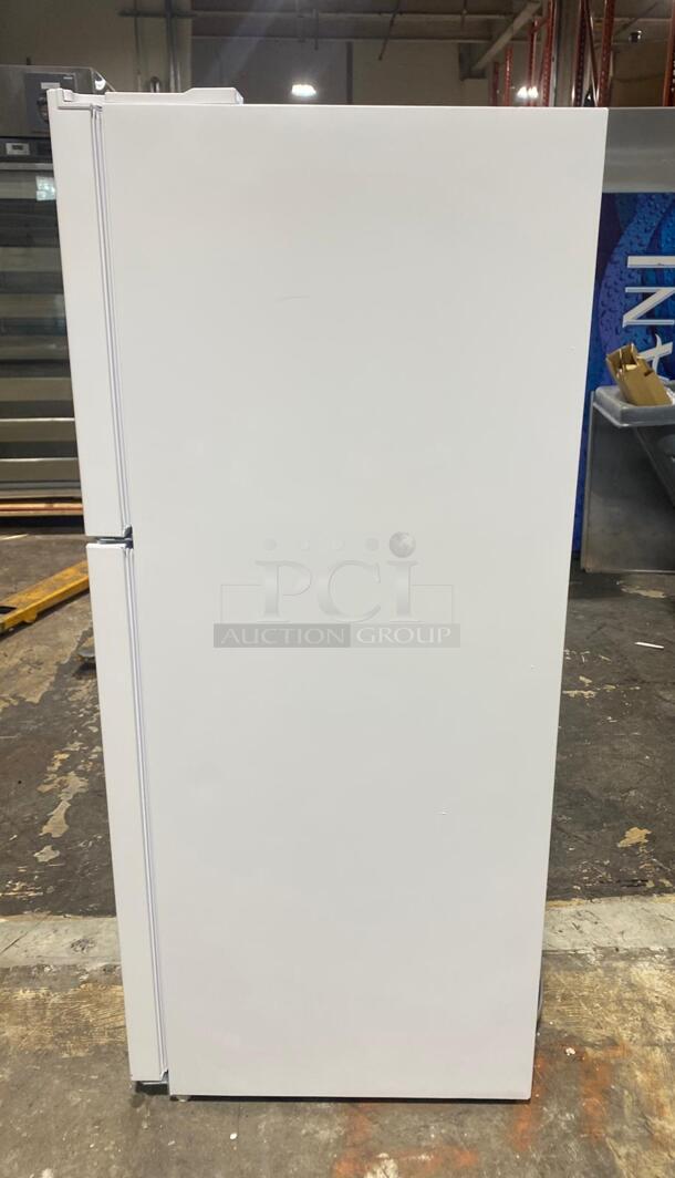 Brand New Scratch & Dent Insignia™ refrigerator with top Freezer - White
 - Image 3 of 5