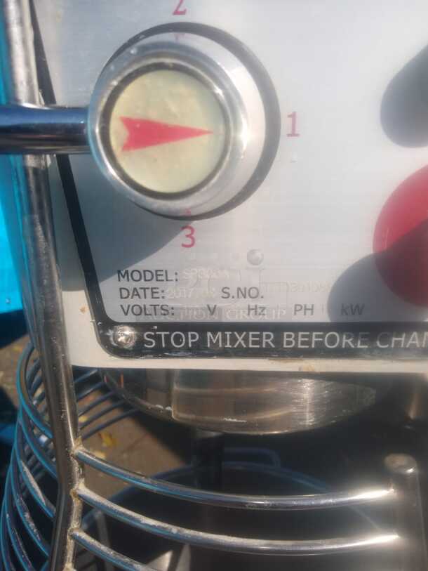 Omcan USA 17836, 30 Quart Commercial Planetary Mixer w/ Timer SP300A
 - Image 6 of 7