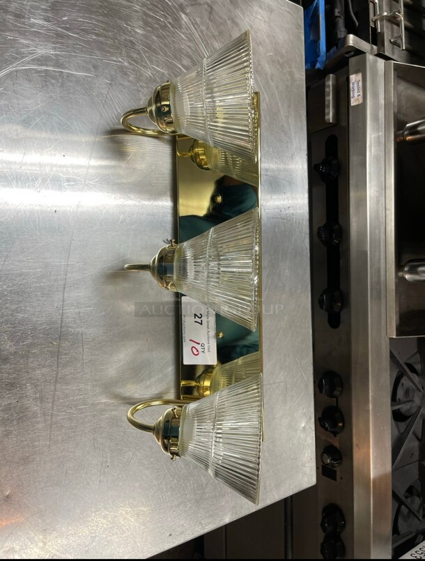 New In Box D.M. Technologies Gold Madeleine 3 Light Light Sconces - Image 6 of 7