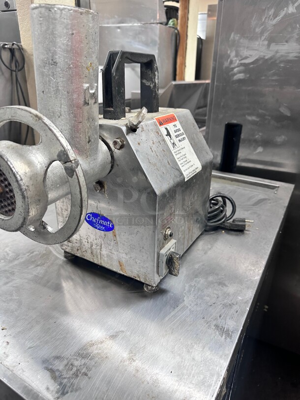 Working Globe CC12 Chefmate #12 250 lb. Meat Grinder 115 Volt Tested and Working - Image 2 of 7