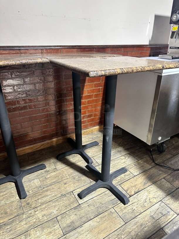 Commercial Granit Table 30x30 With Base - Image 7 of 9