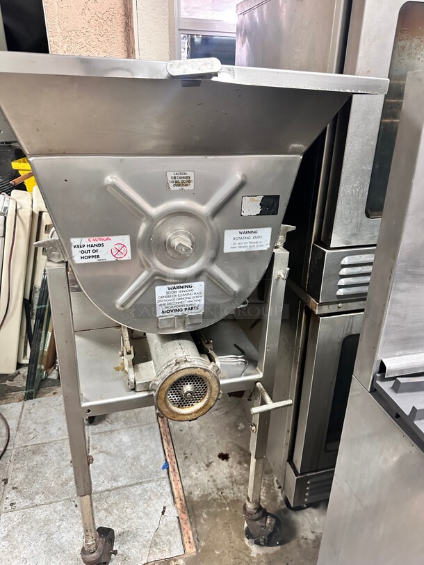 Hollymatic 175 Commercial Mixer Meat Grinder 5 HP 220v/3Ph Tested and Working! - Image 4 of 9