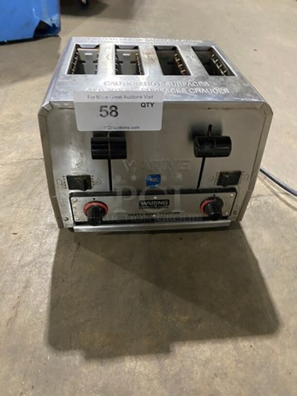 Waring Commercial Countertop 4 Slot Toaster! Model: WCT855 240V