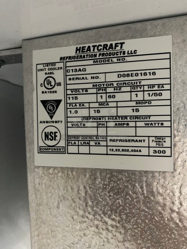 GREAT! Universal Coolers Commercial Double Sliding Glass Door Refrigerator/Merchandiser! With Poly Coated Racks! On Casters! 115V 1 Phase! Model: C13AG SN: D08E01616! - Image 8 of 8