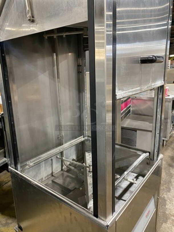 Champion Commercial Pass-Through Dishwasher Machine! All Stainless Steel! On Legs! With Right Side Dishwasher Table! With Back And One Side Splash! Model: DHBT SN: D11038937 208/240V 60HZ 3 Phase - Image 5 of 12