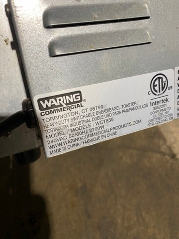 Waring Commercial Countertop 4 Slot Toaster! Model: WCT855 240V - Image 5 of 7