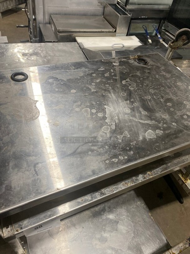 Stainless Steel Work Center With Double Over Head Shelf! On Casters! - Image 7 of 9