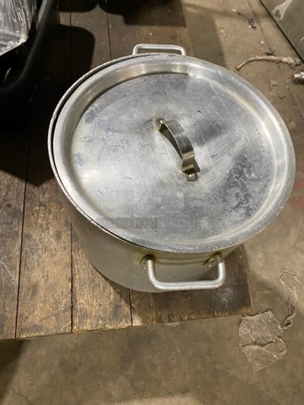 Metal Stock Pot! With Side Handles! With Lid! - Image 2 of 4