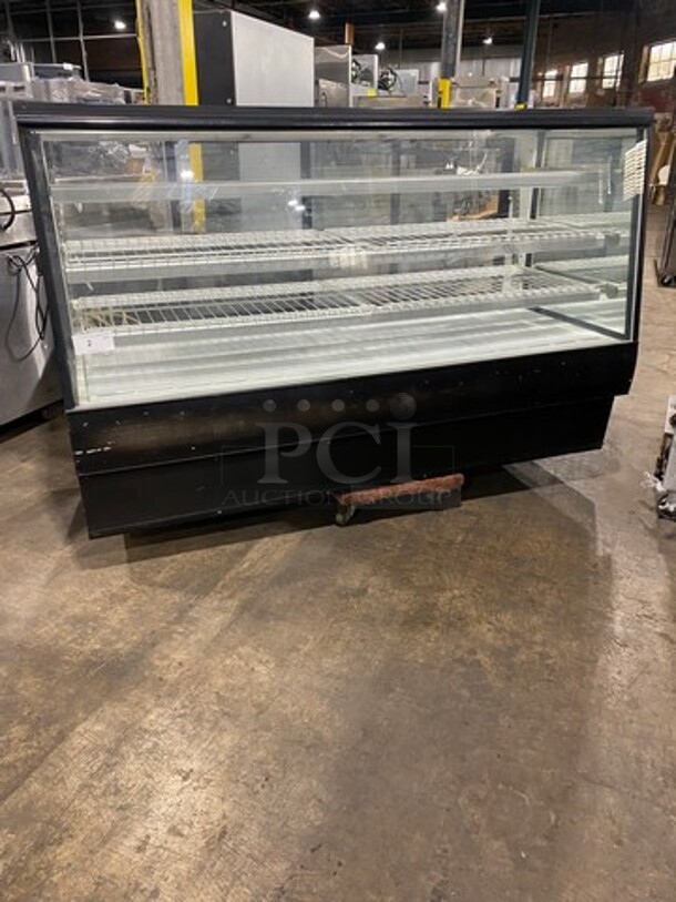 NICE! Federal Industries Commercial Refrigerated Bakery Display Case Merchandiser! With Straight Front Glass! With Sliding Rear Access Doors! WORKING WHEN REMOVED! Model: SGR7748 SN: 13110679226 120V 60HZ 1 Phase - Image 1 of 7