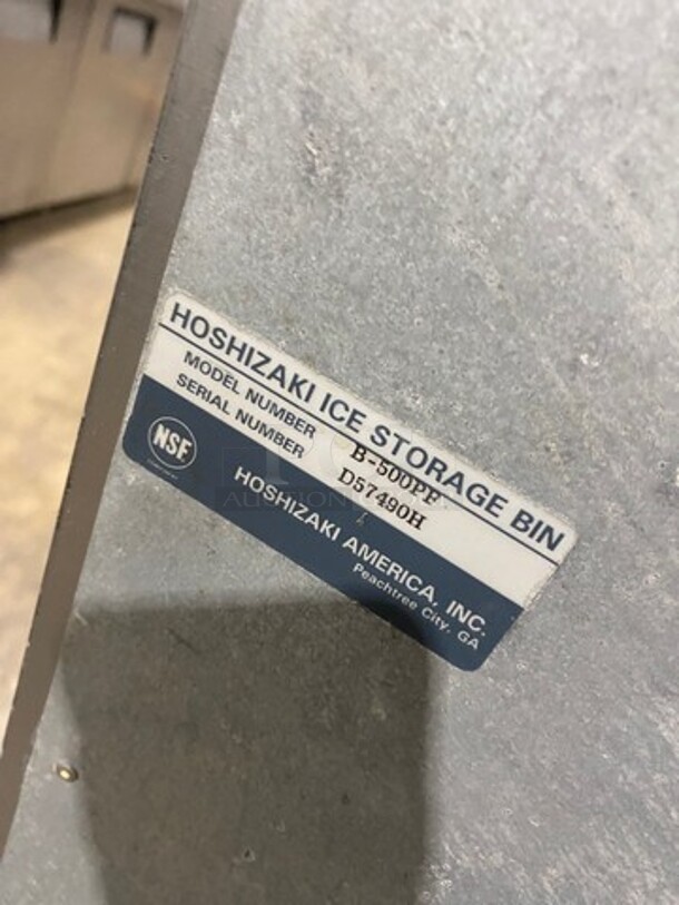 Hoshizaki Commercial Ice Maker Machine! With Commercial Ice Bin! All Stainless Steel! On Legs! Model: KM1340MRH SN: D17271G 208/230V 60HZ 1 Phase - Image 6 of 9