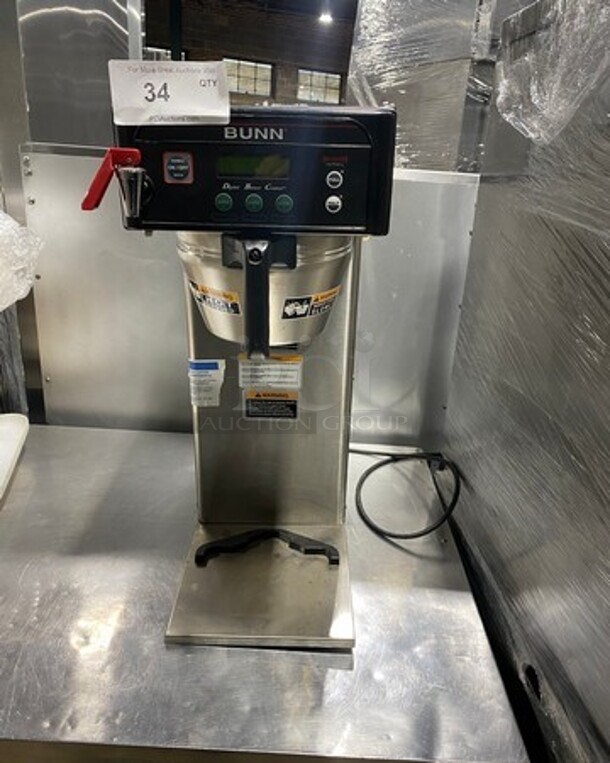 Bunn Commercial Countertop Coffee Brewing Machine! With Hot Water Dispenser! All Stainless Steel! Model: ICBDV SN: ICB0026445 120V 60HZ 1 Phase - Image 1 of 10