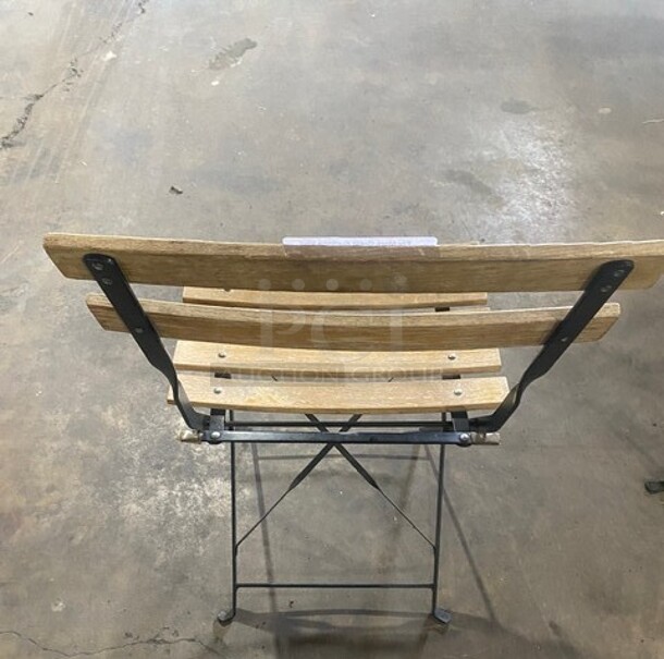 Metal Folding Chairs w/ Wooden Planks! 8X YOUR BID! - Image 3 of 5