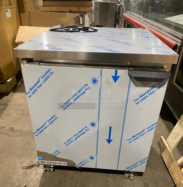 New! In Box Beverage Air One Door Refrigerated Low Boy/Work Top Cooler! MODEL WTR27AHC23 SN:14110193 115V 1PH! Working! - Image 2 of 9