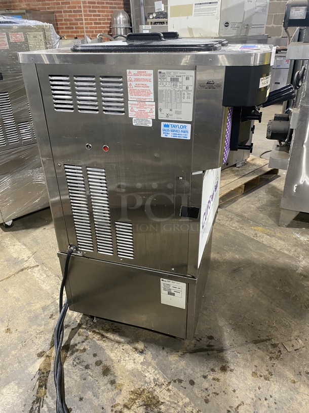 Nice! TAYLOR CROWN Commercial 3 Handle Soft Serve Ice Cream Machine! All Stainless Steel! On Casters! Model C723-33 Serial M2088206 208-230V/60Hz/3 Phase - Image 2 of 8