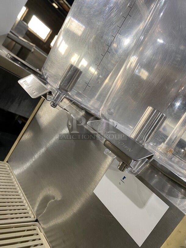 Crathco Commercial Countertop Dual Hopper Beverage Dispenser! With Poly Drip Tray! Clear Poly Jugs! Stainless Steel Body! Model: D254 SN: C000732 115V - Image 5 of 9