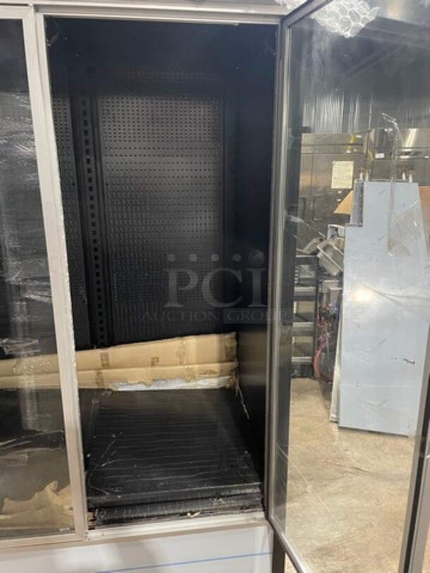 COOL! NEW! Hydra Kool Commercial 2 Door Reach In Cooler Merchandiser! With View Through Doors! Stainless Steel! Model: KGVMR2SC SN: 1627038 - Image 5 of 12