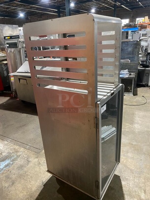 Lockwood Commercial Half Open Half Enclosed Pan Transport Rack! With View Through Door! On Casters! - Image 2 of 6