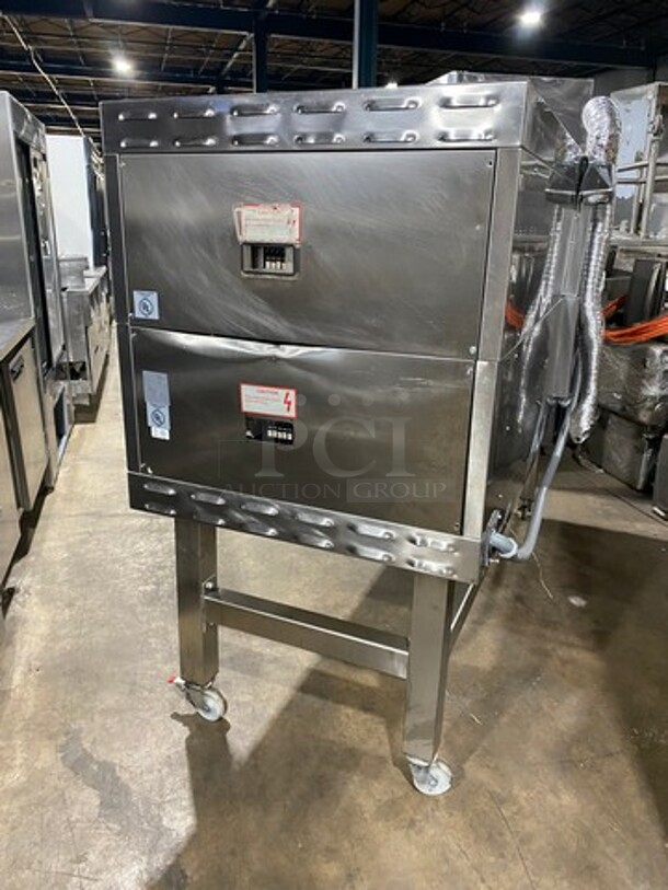 WOW! Revent Commercial Electric Powered Double Deck Baking Oven! All Stainless Steel! On Casters! 2x Your Bid Makes One Unit! - Image 3 of 12