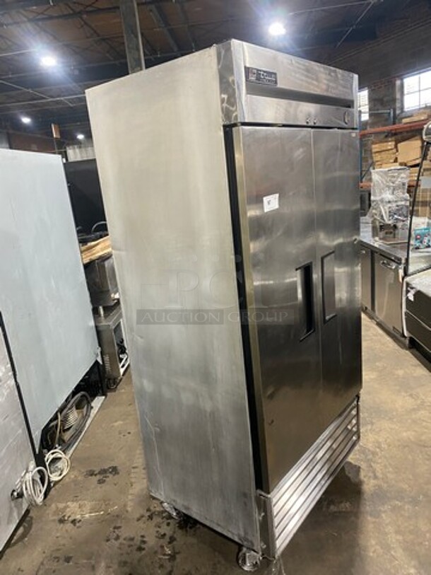 COOL! True Commercial 2 Door Reach In Freezer! With Poly Coated Racks! All Stainless Steel! On Casters! Model: T35F SN: 5079245 115V 60HZ 1 Phase - Image 4 of 9