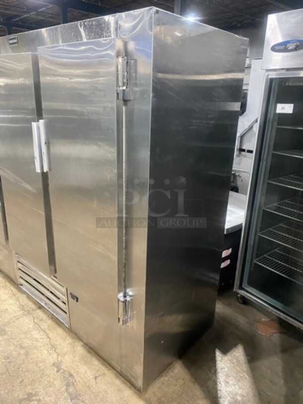 2015 Cool Tech Commercial 3 Door Reach In Cooler! All Stainless Steel! On Casters! MISSING INTERIOR FAN! Model: CMPH84RIF SN: W50415 120V 60HZ 1 Phase - Image 4 of 7