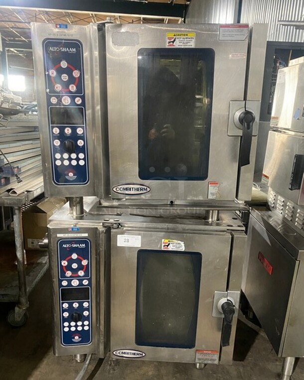 Alto Shaam Commercial Combitherm Convection Oven! All Stainless Steel! On Legs! MODEL 610ESIN SN:530099000 208-240V 3PH! 2 X Your Bid Makes One Unit! 