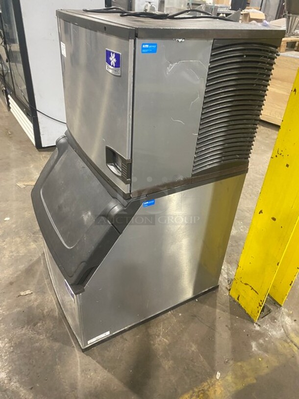 Nice! Late Model! 2019 Manitowoc Commercial AIR COOLED Ice Maker! On Ice Bin! All Stainless Steel! 115V 1 Phase! Model IYT0450A161 Serial 1120525005!  - Image 2 of 9