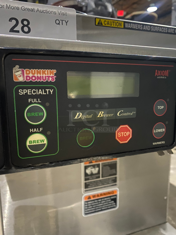 Bunn Commercial Countertop Dual Coffee Brewing Machine! With 4 Coffee Pot Warming Stations! All Stainless Steel! Model: AXIOM2/2TWIN SN: AXTN026484 120/208/240V 60HZ 1 Phase - Image 8 of 10