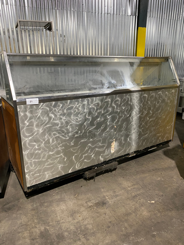 Hussman Commercial Refrigerated Ice Cream Dipping Cabinet/Display Case! With 2 Flip Open Back Access Doors! 115V 60HZ 1 Phase