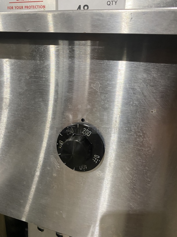Great! IMPERIAL Commercial Natural Gas Powered Commercial Pasta Cooker/Rethermalizer! With Backsplash! All Stainless Steel! On Wheels! Model: IRT14GBM Serial 04256821  - Image 8 of 9