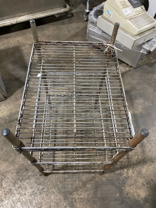 3 Tier Metal Wire Shelf! On Legs! - Image 5 of 6