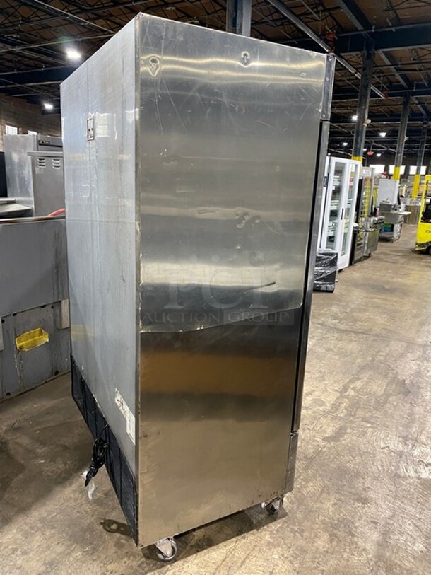 WOW! 2018 Bison Commercial Reach In Cooler! With Poly Coated Racks! All Stainless Steel! On Commercial Casters! MODEL BRR46 SN: BRR4600318102300K80011! 115V 1PH! - Image 4 of 9