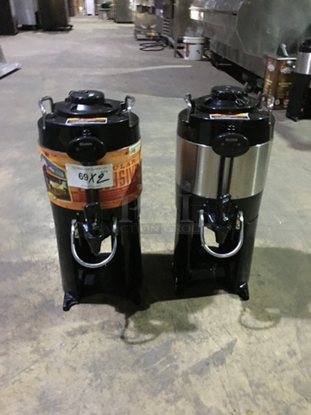 NICE! Bunn Coffee Holder/ Dispensers! With Stainless Steel Body! Model: TFSERVER SN: TF00893688 2 Times Your Bid!
